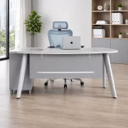 Set Velaris &amp; Norvex – Escritorio con armario lateral y silla de oficina ergonómica con soporte lumbar ajustable