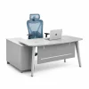 Set Velaris &amp; Norvex – Escritorio con armario lateral y silla de oficina ergonómica con soporte lumbar ajustable