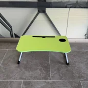 Сгъваема масичка за лаптоп, 60x40x28см, зелена – Модерен дизайн, изработен от MDF и метал