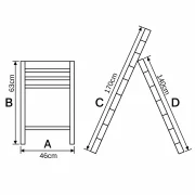 Scara telescopica din aluminiu - 1,4m+1,7m, 5+6 trepte