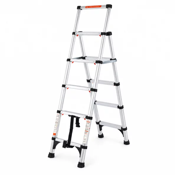 Scara telescopica din aluminiu - 1,4m+1,7m, 5+6 trepte