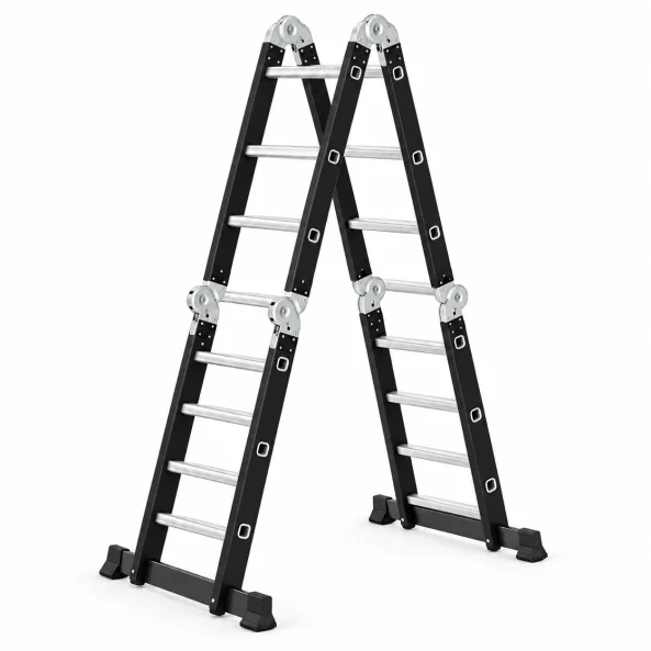 Scara multifunctionala 4x4 trepte - cadru din otel, trepte din aluminiu