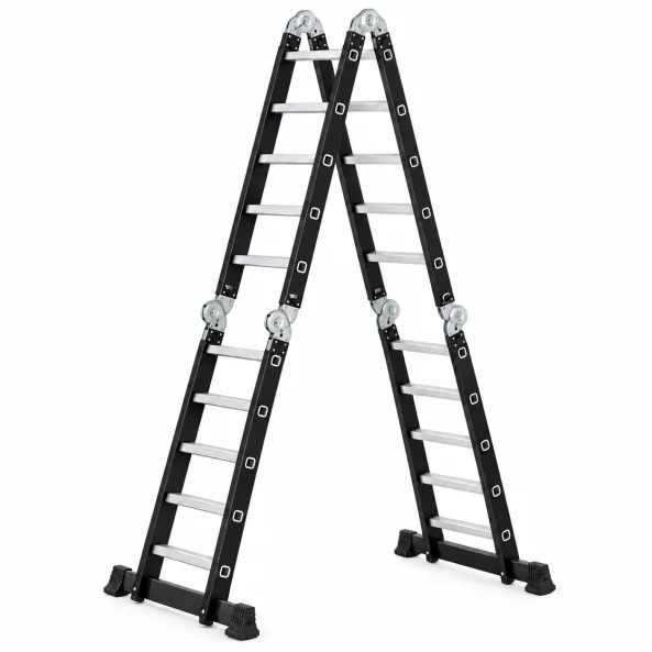 Scara multifunctionala 4x5 trepte - cadru din otel, trepte din aluminiu