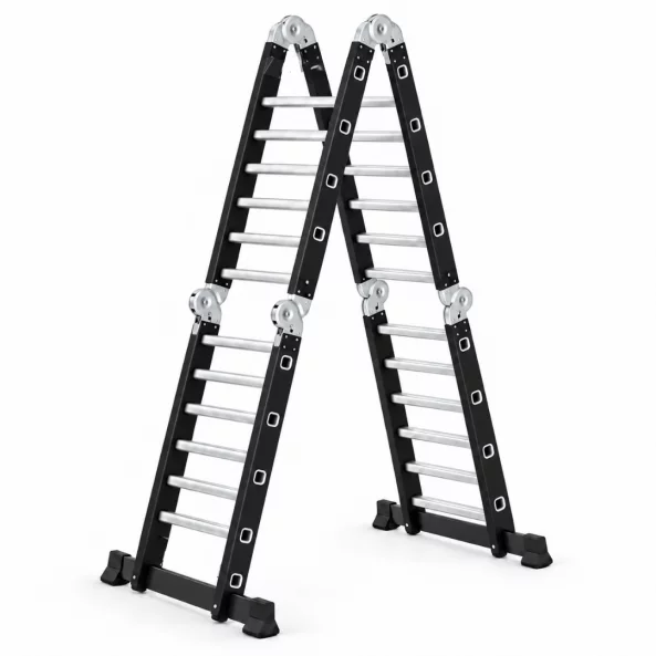 Scara multifunctionala 4x6 trepte - cadru din otel, trepte din aluminiu