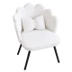 Silla PEARL – elegante con diseño curvado, tapizada en tela y con patas de hierro