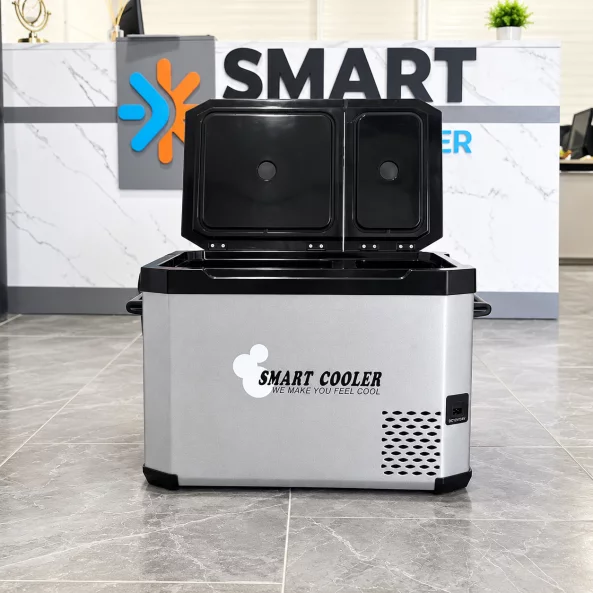 Autós hűtőszekrény intelligens hutokompresszorral, bluetooth-al, dupla hutozonaval, urtartalom 32,2 l, zold adot tartalmaz