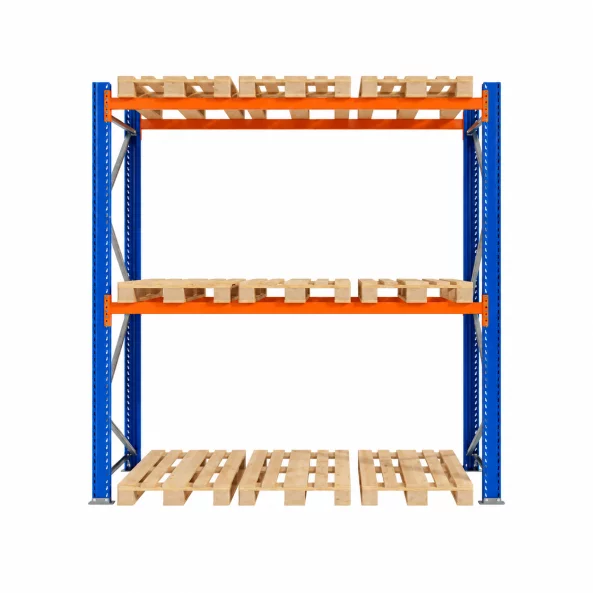 Raft pentru depozitare paleti 2880mm x Adancime 1100mm x Inaltime 3500mm, 3300kg/nivel/9 europaleti