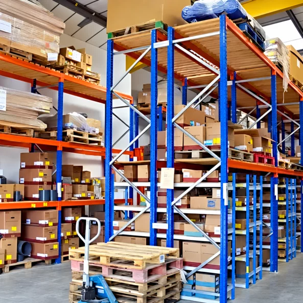Estantería para almacenamiento de palets 2880 mm x Profundidad 1100 mm x Alto 5500 mm, 3300 kg/nivel/12 Europalets