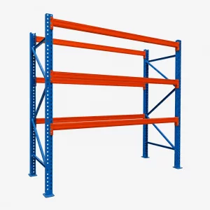 Estantería para almacenamiento de palets 2880 mm x Profundidad 1100 mm x Alto 5500 mm, 3300 kg/nivel/12 Europalets