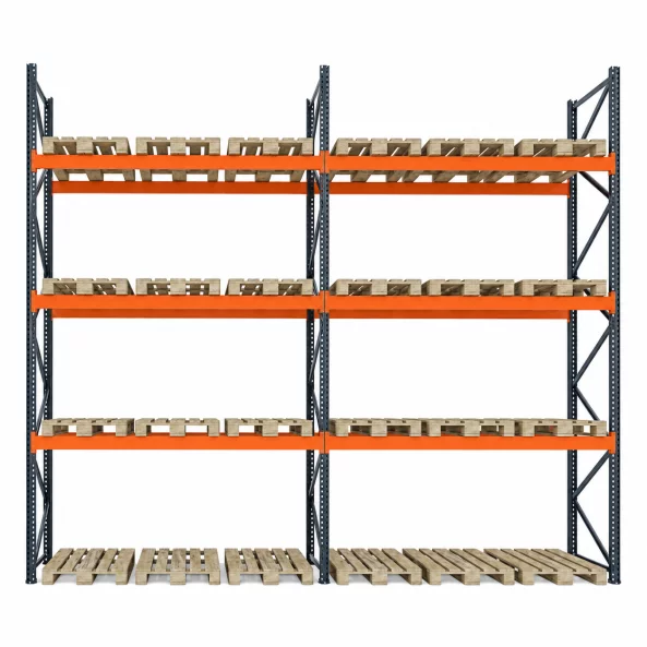 Raft pentru depozitare paleti 5670mm x Adancime 1100mm x Inaltime 4500mm, 3300kg/nivel/24europaleti
