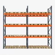 Estantería para almacenamiento de palets 5670 mm x Profundidad 1100 mm x Alto 5000 mm, 3300 kg/nivel/24 Europalets