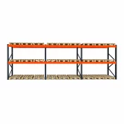 Estantería para almacenamiento de palets, 8460 mm de largo x 1100 mm de profundidad x 3500 mm de alto, 3300 kg por nivel, 27 europalets