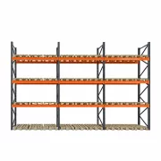 Estantería para almacenamiento de palets 8460 mm x Profundidad 1100 mm x Alto 4500 mm, 3300 kg/nivel/36 europalets