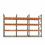 Estantería para almacenamiento de palets 8460 mm x Profundidad 1100 mm x Alto 5500 mm, 3300 kg/nivel/36 europalets