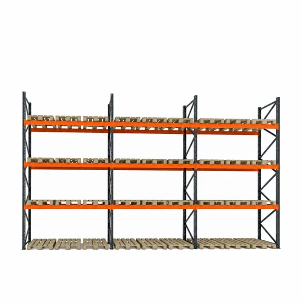 Estantería para almacenamiento de palets 8460 mm x Profundidad 1100 mm x Alto 5500 mm, 3300 kg/nivel/36 europalets