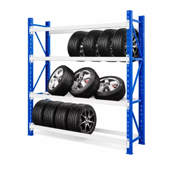 Estantería profesional para almacenamiento de neumáticos H2000xL2000xL600, 800 kg – ¡PRODUCTO REACONDICIONADO!