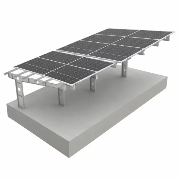 Carport din oțel zincat pentru 4 mașini (Pachetul nu contine panouri fotovoltaice)