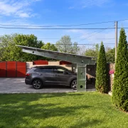 Carport fotovoltaic 2 locuri ,otel zincat, 6kW