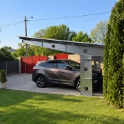 Carport fotovoltaic 2 locuri ,otel zincat, 6kW