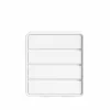 Comodă din MDF și piele PU – 4 sertare, 55x40x81 cm-White