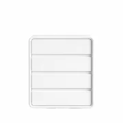 Comodă din MDF și piele PU – 4 sertare, 55x40x81 cm-White