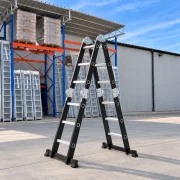 Scara multifunctionala 4x3 trepte  – cadru din otel, trepte din aluminiu