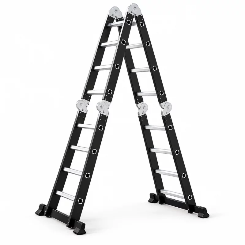 Scara multifunctionala 4x4 trepte - cadru din otel, trepte din aluminiu