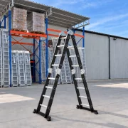 Scara multifunctionala 4x4 trepte - cadru din otel, trepte din aluminiu