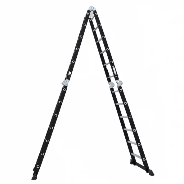 Scara multifunctionala 4x6 trepte - cadru din otel, trepte din aluminiu