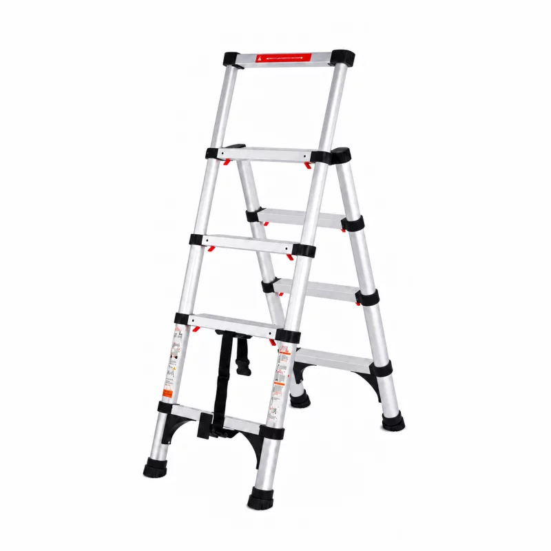 Scara telescopica din aluminiu - 1,4m/1,1m, 4+5 trepte