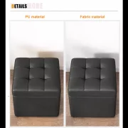 Samli tarolohellyel, 30x30x35 cm, fekete – Modern design MDF-bol, PU-bol es szivacsbol