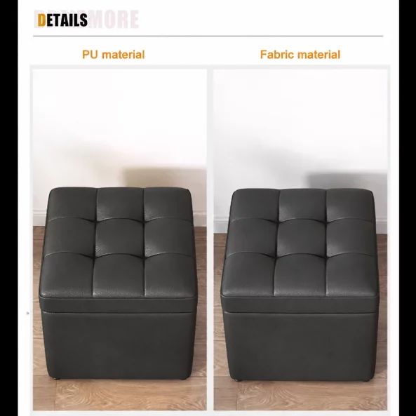 Samli tarolohellyel, 30x30x35 cm, fekete – Modern design MDF-bol, PU-bol es szivacsbol