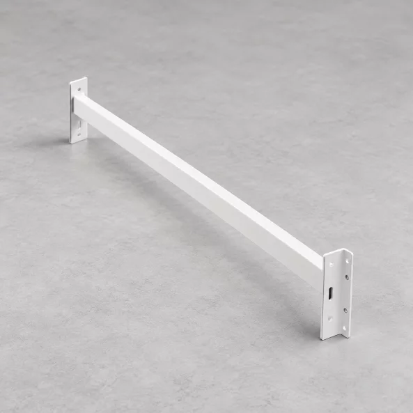 Viga horizontal blanca para estantería profesional 200 kg/nivel 0,6 mm de grosor