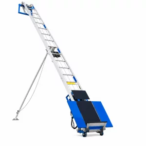 Lift electric din aluminiu înalțime maximă 18 m, cu unghi variabil + carucior de transport pentru panouri fotovoltaice + carucior de transport marfa