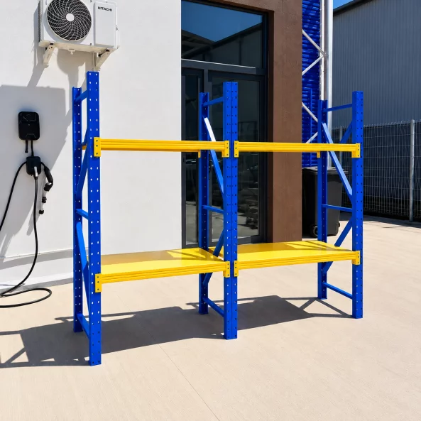 Extensie raft profesional pentru depozitare - L1070xl600xH2000 mm , 400kg, blue&amp;yellow