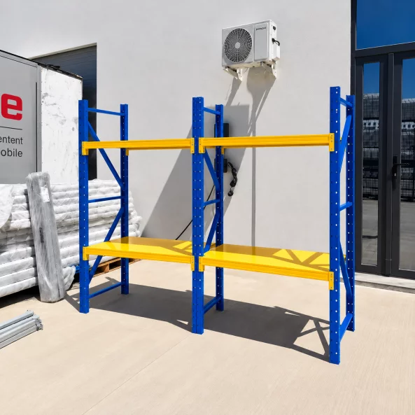 Extensie raft profesional pentru depozitare - L1070xl600xH2000 mm , 400kg, blue&amp;yellow
