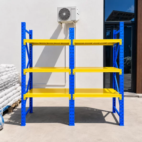Extensie raft profesional pentru depozitare - L1070xl600xH2000 mm , 600kg, blue&amp;yellow
