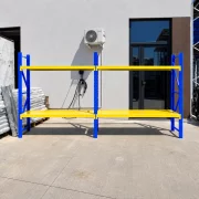 Extensie raft profesional pentru depozitare - L2000xl600xH2000 mm , 400kg, blue&amp;yellow