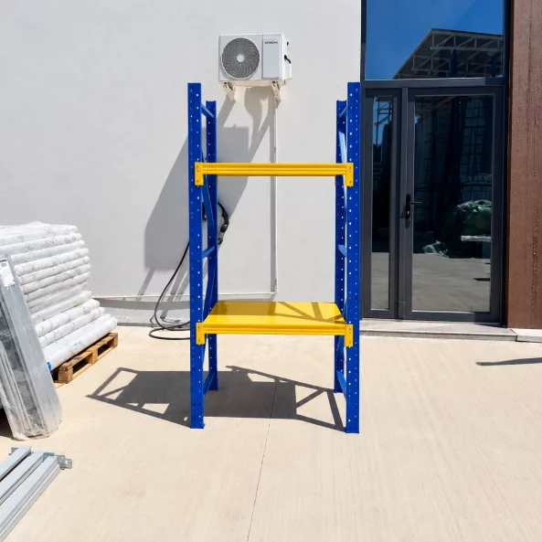 Raft profesional de depozitare L1070xl600xH2000 , 400 kg, blue&amp;yellow