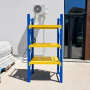 Raft profesional de depozitare L1070xl600xH2000 , 600 kg, blue&amp;yellow
