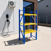 Raft profesional de depozitare L1070xl600xH2000 , 600 kg, blue&amp;yellow