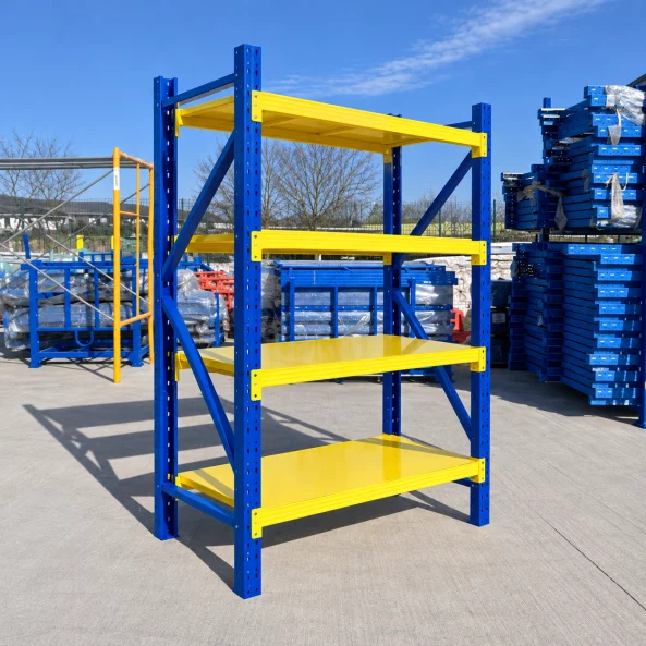 Raft profesional de depozitare L1070xl600xH2000 , 800 kg, blue&amp;yellow