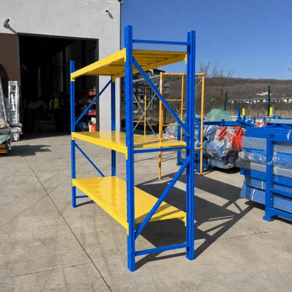 Raft profesional pentru depozitare - L2000xl600xH2000 mm , 600kg , blue&amp;yellow